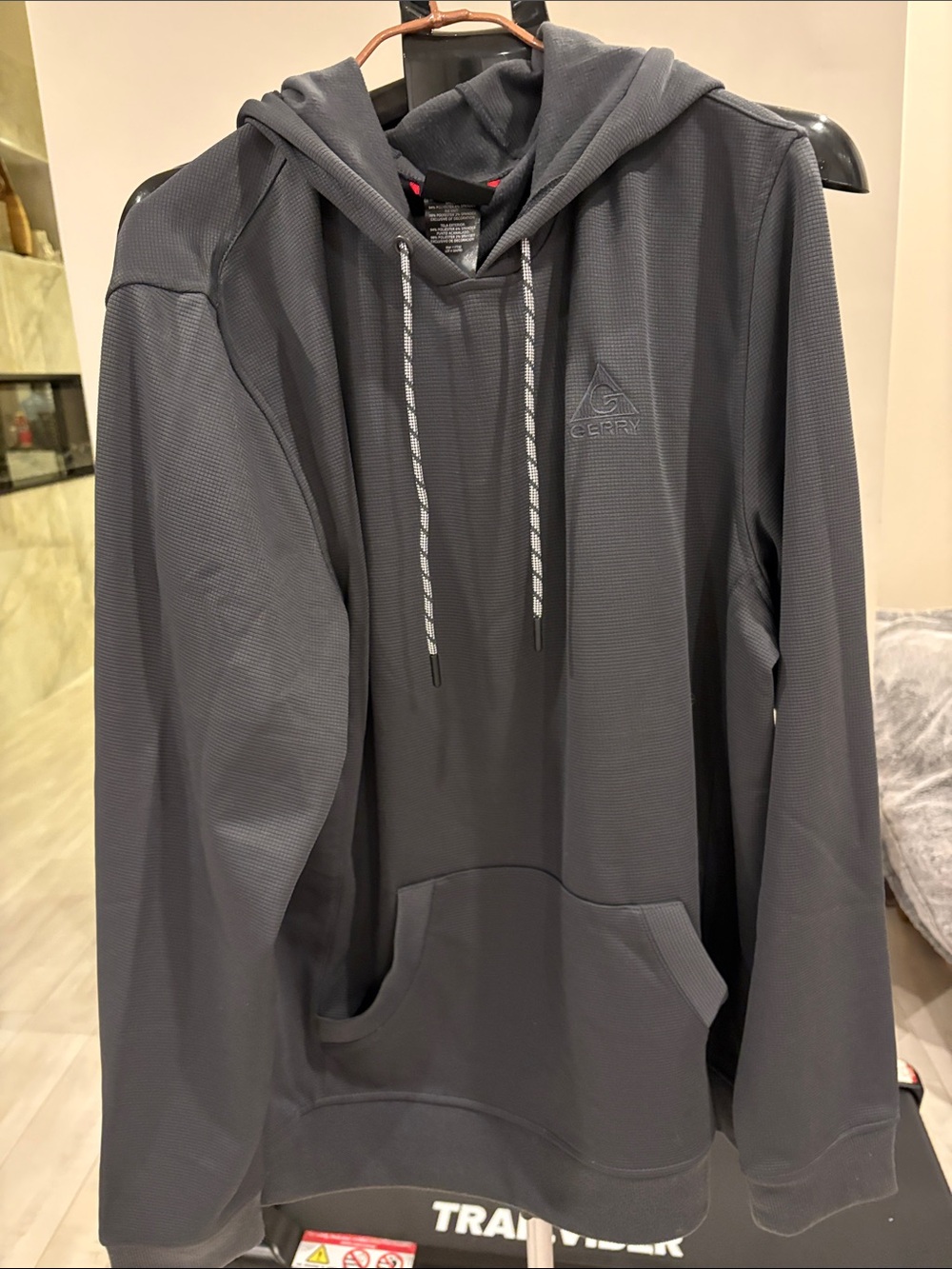 Gerry Weber Men's Charcoal Gray Hooded Windbreaker
